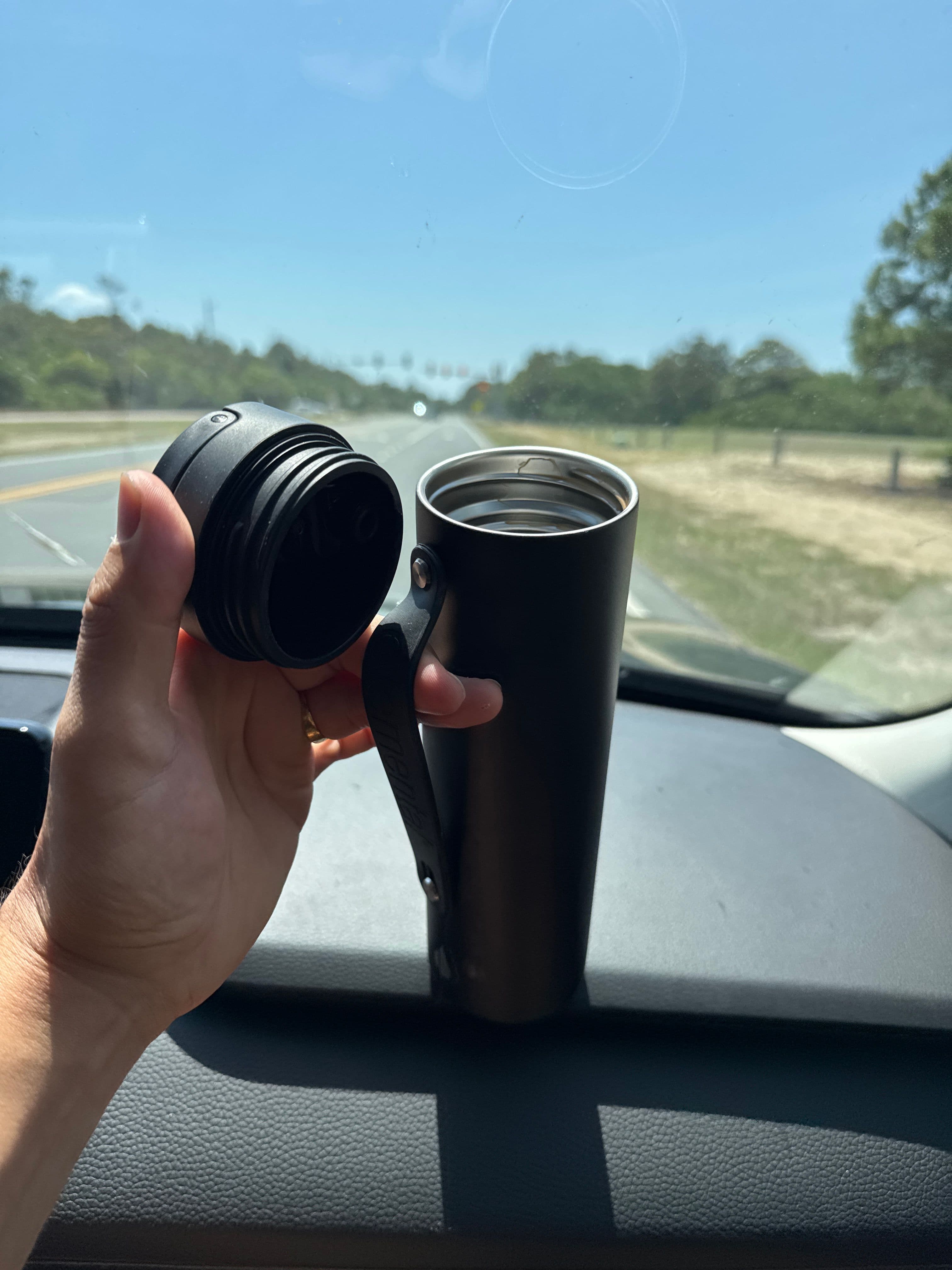 Black Tumbler with Lid